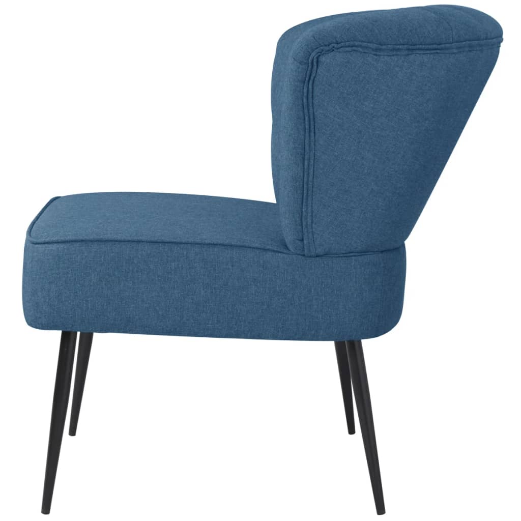 Cocktailstoel stof blauw
