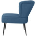 Cocktailstoel stof blauw