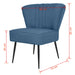 Cocktailstoel stof blauw