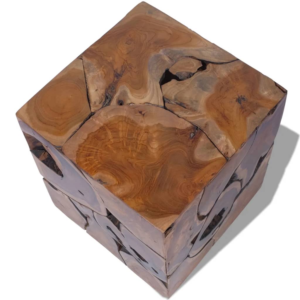 Krukken 2 st. 40x40x45 cm massief teakhout bruin