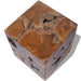 Krukken 2 st. 40x40x45 cm massief teakhout bruin