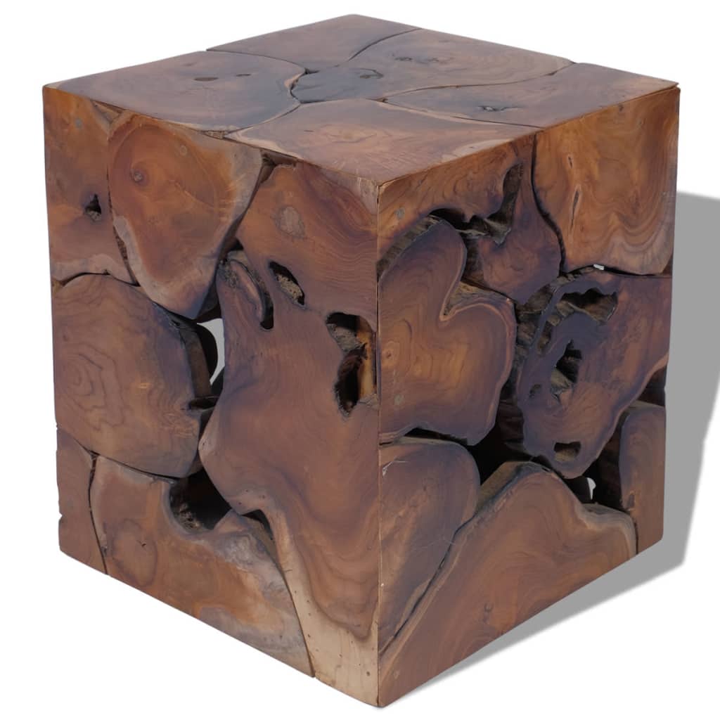 Krukken 4 st. 40x40x45 cm massief teakhout bruin