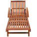 Ligbedden 2 st met tafel massief acaciahout