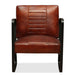 Loungestoel echt leer bruin