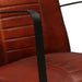 Loungestoel echt leer bruin