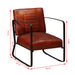 Loungestoel echt leer bruin