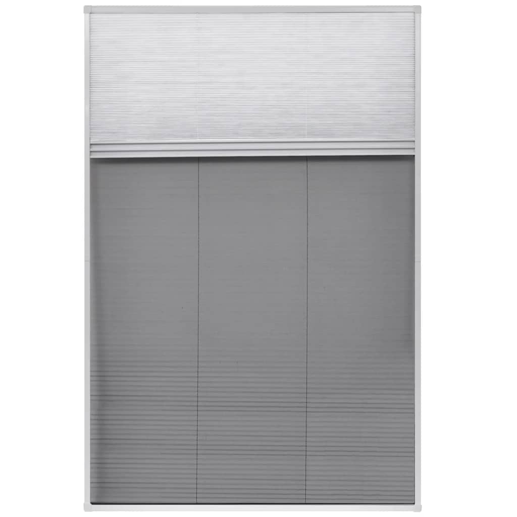 Raamhor plissé met verduistering 80x120 cm aluminium