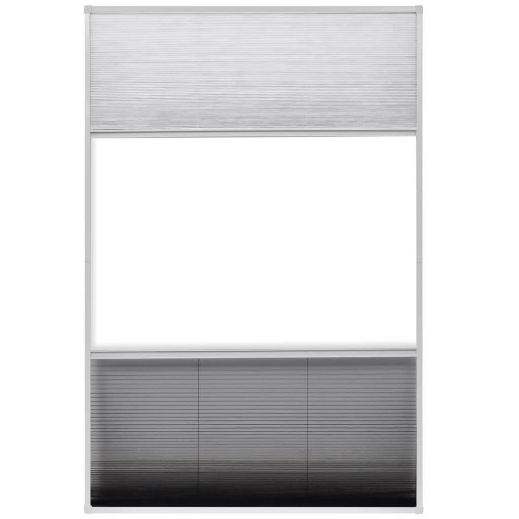 Raamhor plissé met verduistering 80x120 cm aluminium