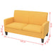 Tweezitsbank 135x65x76 cm geel