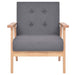 Fauteuil stof donkergrijs