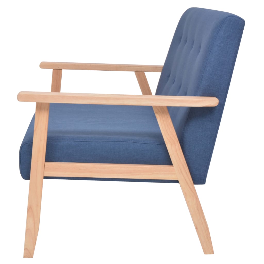 Tweezitsbank stof blauw