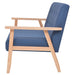 Tweezitsbank stof blauw