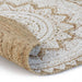 Tapijt met print rond 150 cm gevlochten jute
