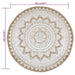 Tapijt met print rond 150 cm gevlochten jute