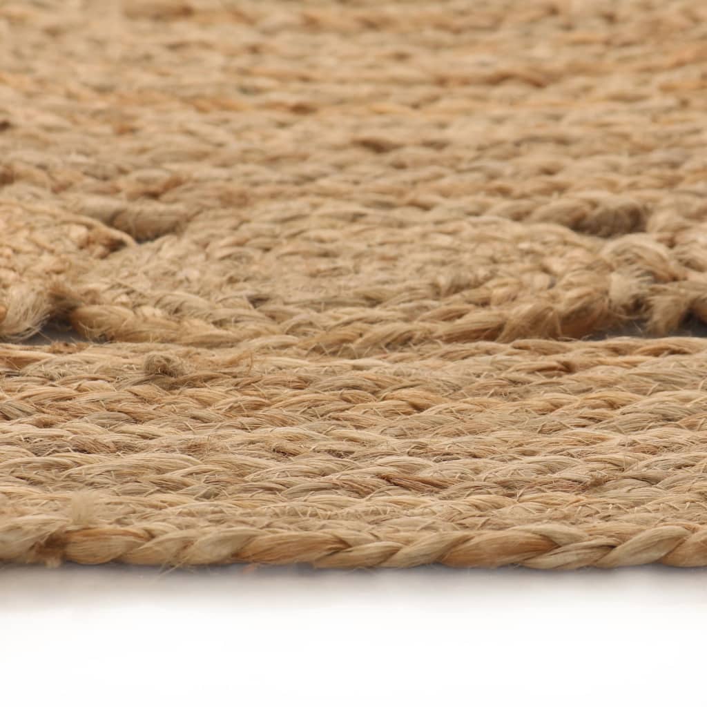 Tapijt met ontwerp rond 120 cm gevlochten jute
