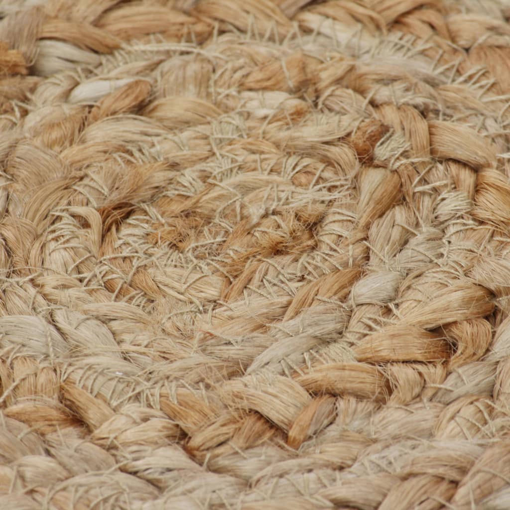 Tapijt met ontwerp rond 120 cm gevlochten jute