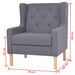 Fauteuil stof grijs