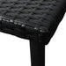 Ligbedden 2 st met tafel poly rattan zwart