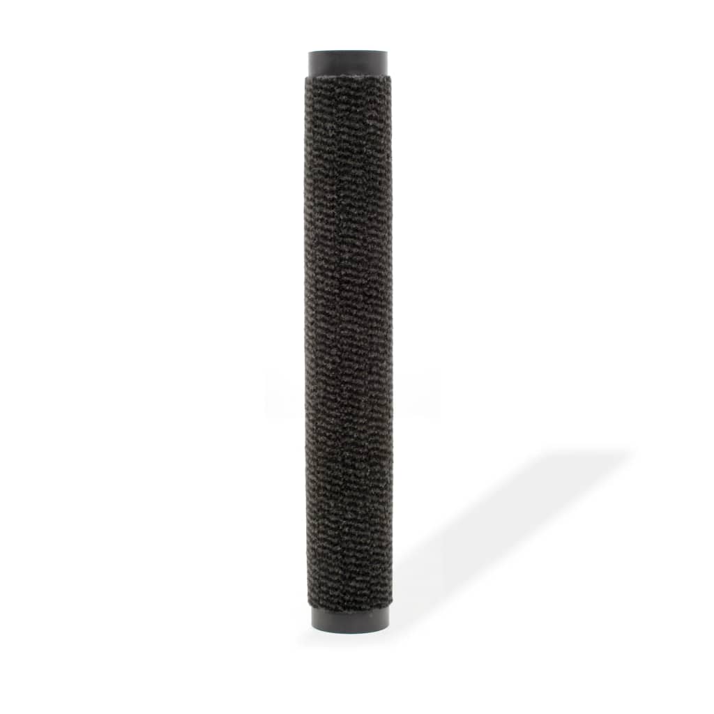 Droogloopmat rechthoekig getuft 80x120 cm zwart