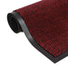 Droogloopmat rechthoekig getuft 80x120 cm rood