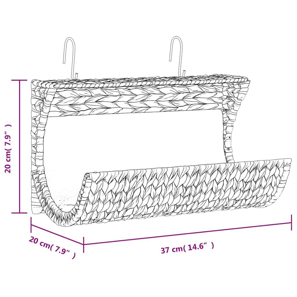 Kattenbed met kussen 37x20x20 cm waterhyacint