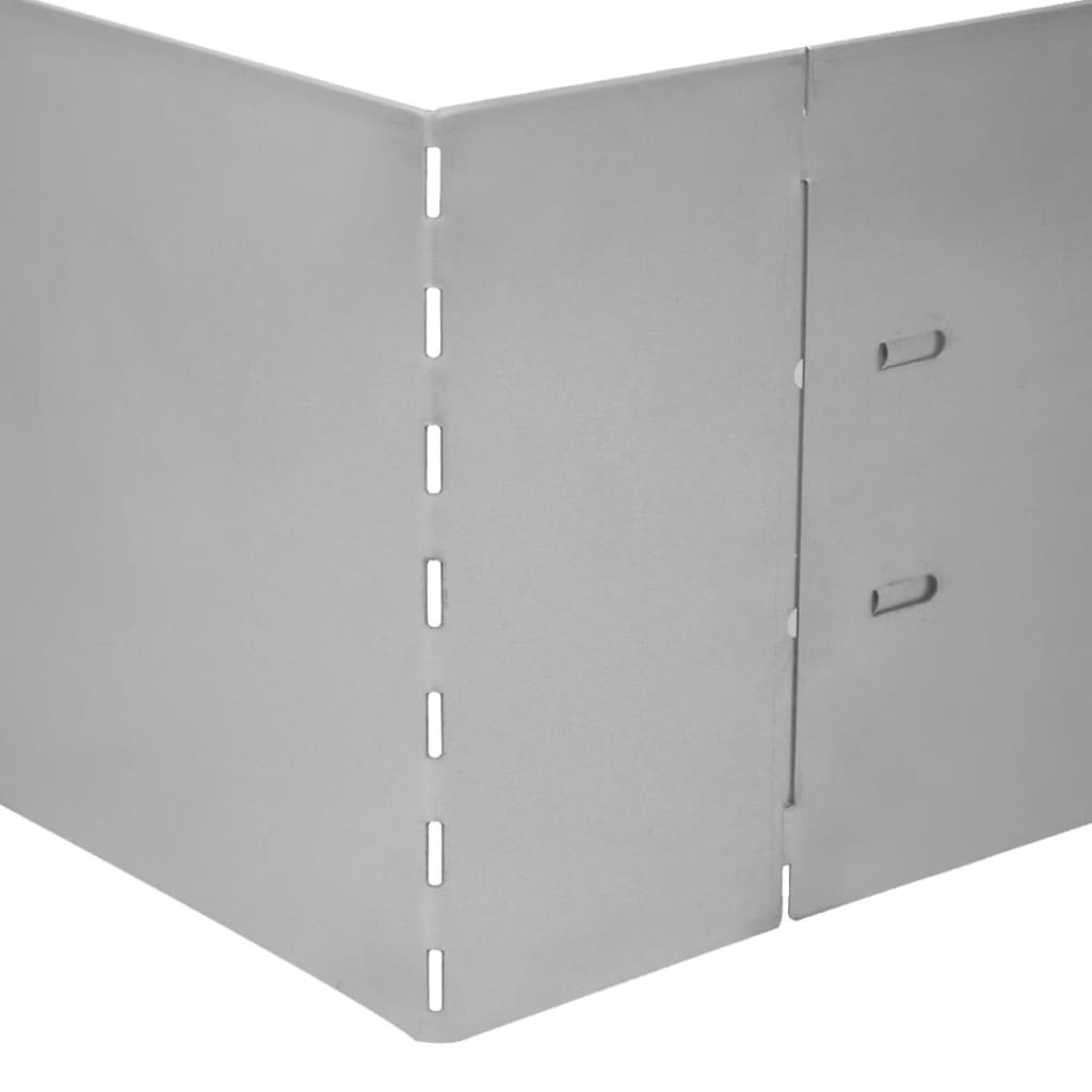 Grasboorden 15 st 100x20 cm gegalvaniseerd staal