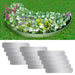 Grasboorden 15 st 100x20 cm gegalvaniseerd staal