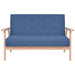 Bankstel stof blauw 2-delig