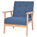 Bankstel stof blauw 2-delig