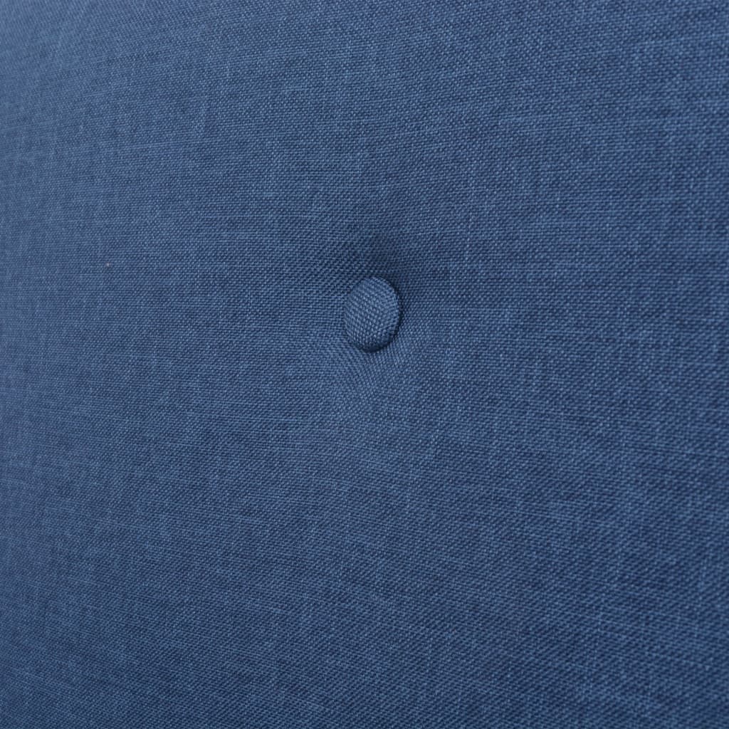 Bankstel stof blauw 2-delig