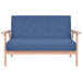 Bankstel stof blauw 2-delig