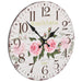 Wandklok vintage stijl 30 cm bloemen