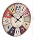 Wandklok vintage stijl 30 cm meerkleurig