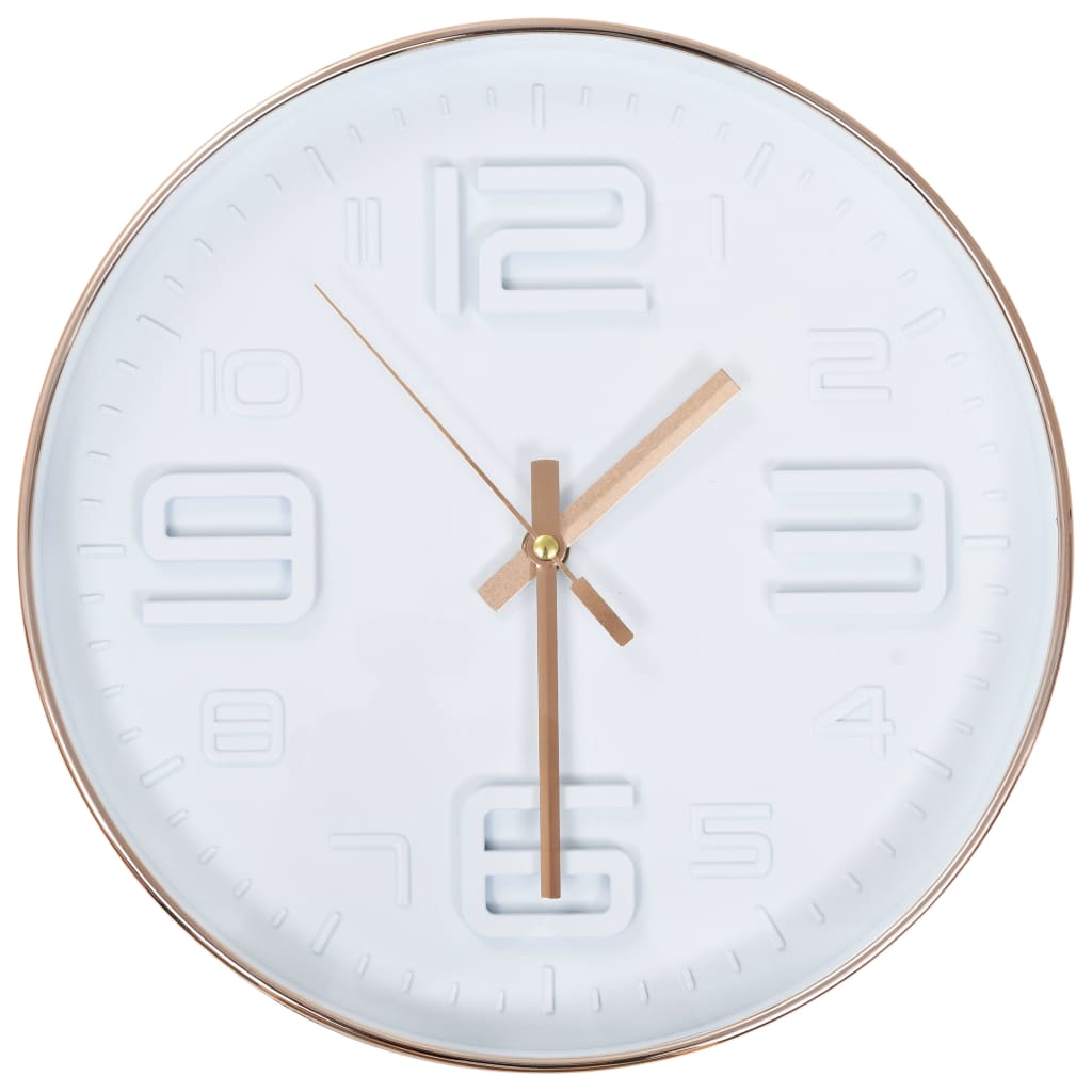 Wandklok koper-look 30 cm