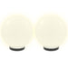 LED-bollampen 2 st rond 25 cm PMMA