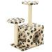 Kattenkrabpaal met sisal krabpalen 60 cm pootafdrukken beige