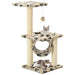 Kattenkrabpaal met sisal krabpalen 65 cm pootafdrukken beige