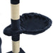 Kattenkrabpaal met sisal krabpalen 138 cm donkerblauw