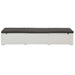 Ligbed met kussen poly rattan wit