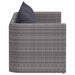 3-delige Loungeset met kussens poly rattan grijs