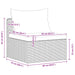 4-delige Loungeset met kussens poly rattan grijs
