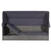Tuinbed met luifel 205x62 cm poly rattan grijs
