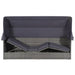Tuinbed met luifel 205x62 cm poly rattan grijs