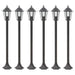 Paalverlichting voor tuin E27 110 cm aluminium brons 6 st