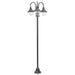 Paalverlichting tuin E27 220 cm aluminium brons 3-delig