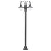 Paalverlichting tuin E27 220 cm aluminium brons 3-delig