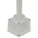 Paalverlichting tuin E27 220 cm aluminium wit 2-delig