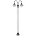 Paalverlichting tuin E27 220 cm aluminium brons 2-delig
