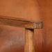 Fauteuil echt leer met acaciahout bruin