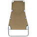 Ligbed inklapbaar met verstelbare rugleuning taupe